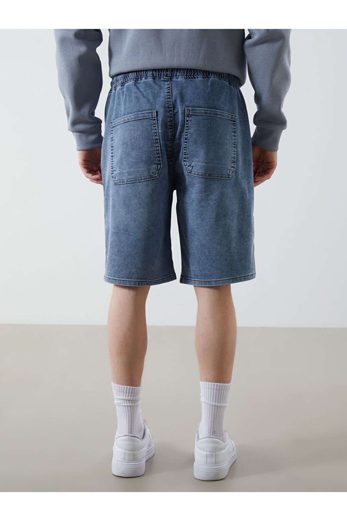 LC Waikiki-Ανδρικό τζιν σορτς Standard Fit 4