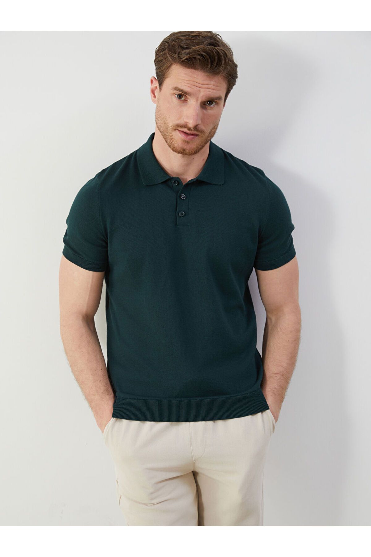 LC Waikiki Polo Yaka Kısa Kollu Erkek Triko Kazak