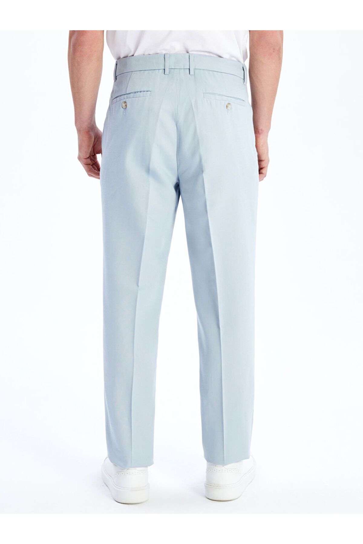 LC Waikiki-Ανδρικό παντελόνι Formal Beige Standard Fit Λινό Μικτό 4