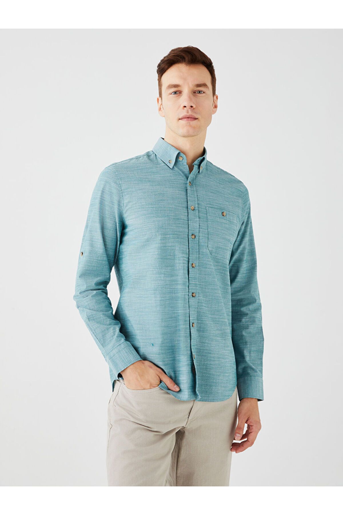 LC Waikiki LCW Regular Fit Uzun Kollu Poplin Erkek Gömlek