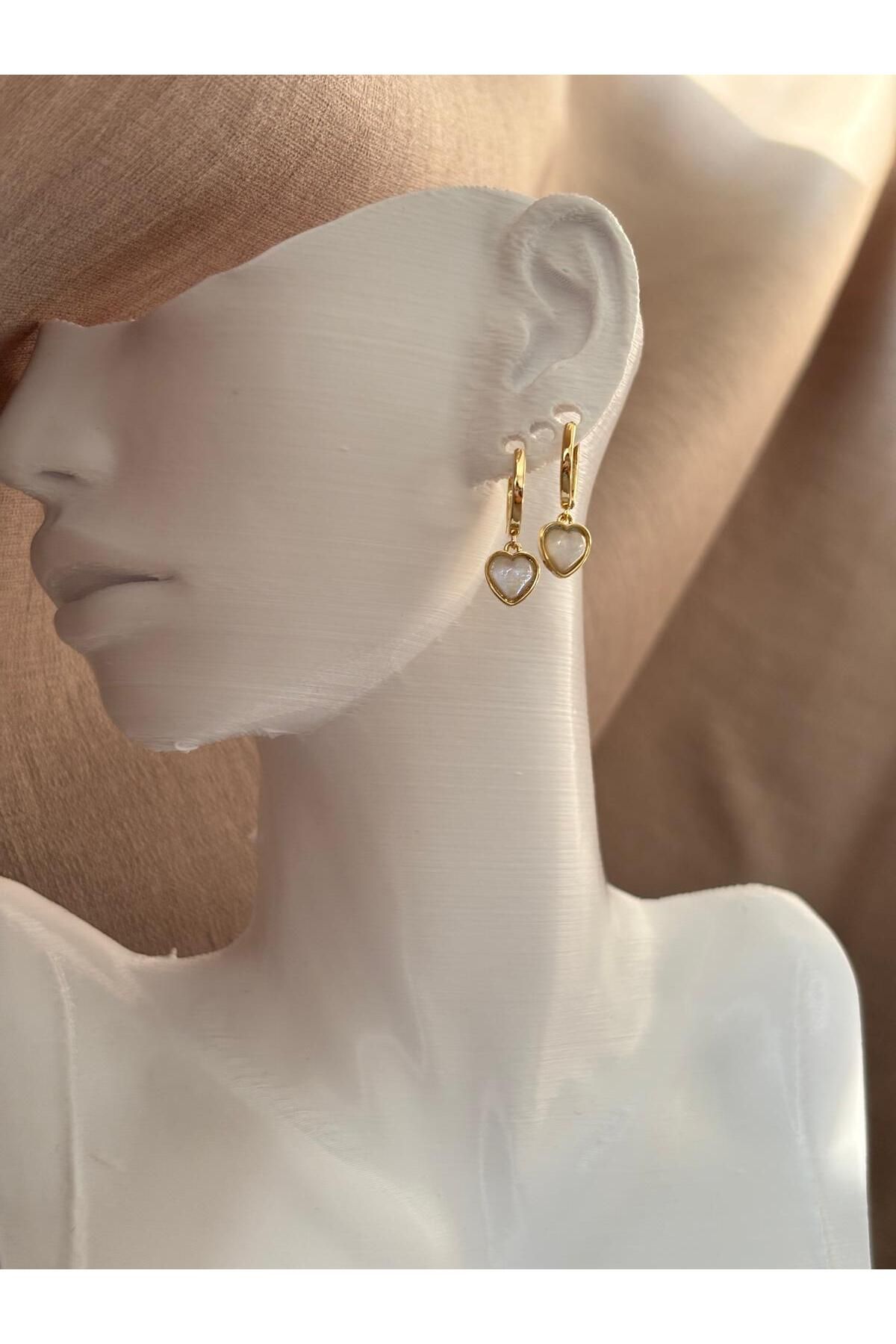 MAİSON DE ROSEE KALPLİ GOLD KÜPE