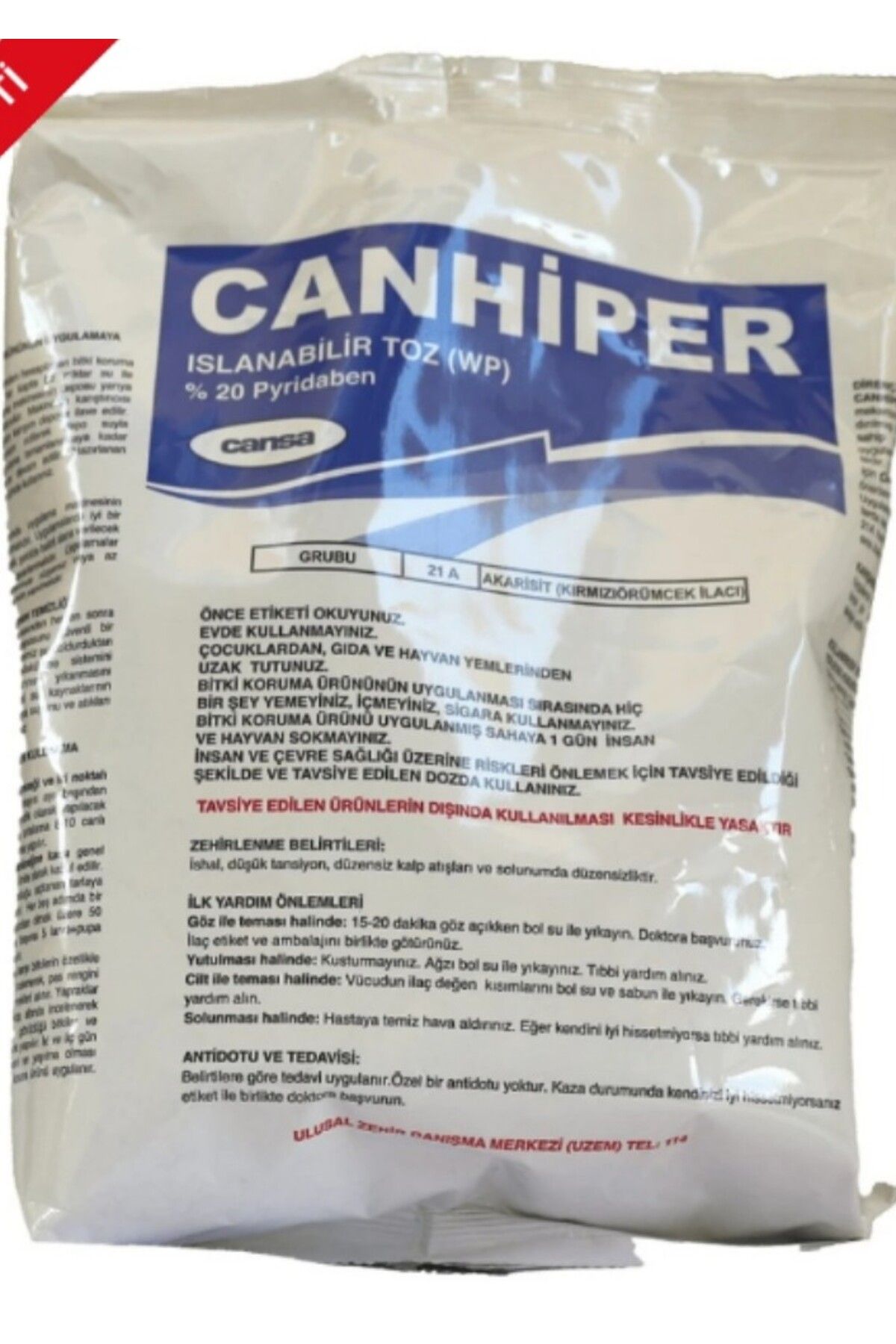 CANSA CAHİPER 1KG Kedi Köpek Kanatlı hayvan bit pire kene haşere ilacı
