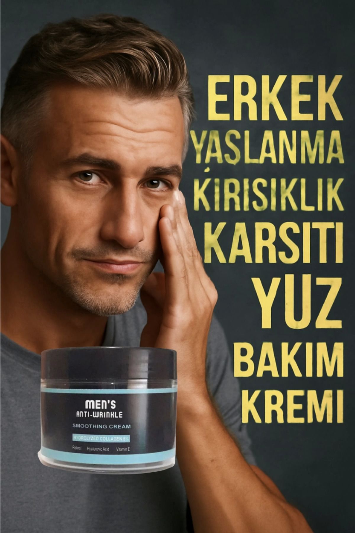 ÇAVDAR Men's Anti-wrinkle Cream Erkek Yaşlanma Kırışıklık Karşıtı Yüz Bakım Kremi 100 Ml