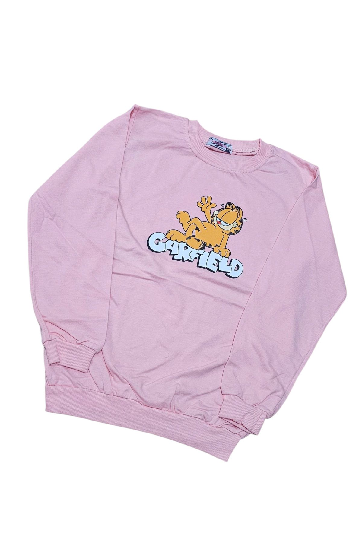 Minika Özsa minika kız çocuk ön arka baskılı mevsimlik sweatshirt