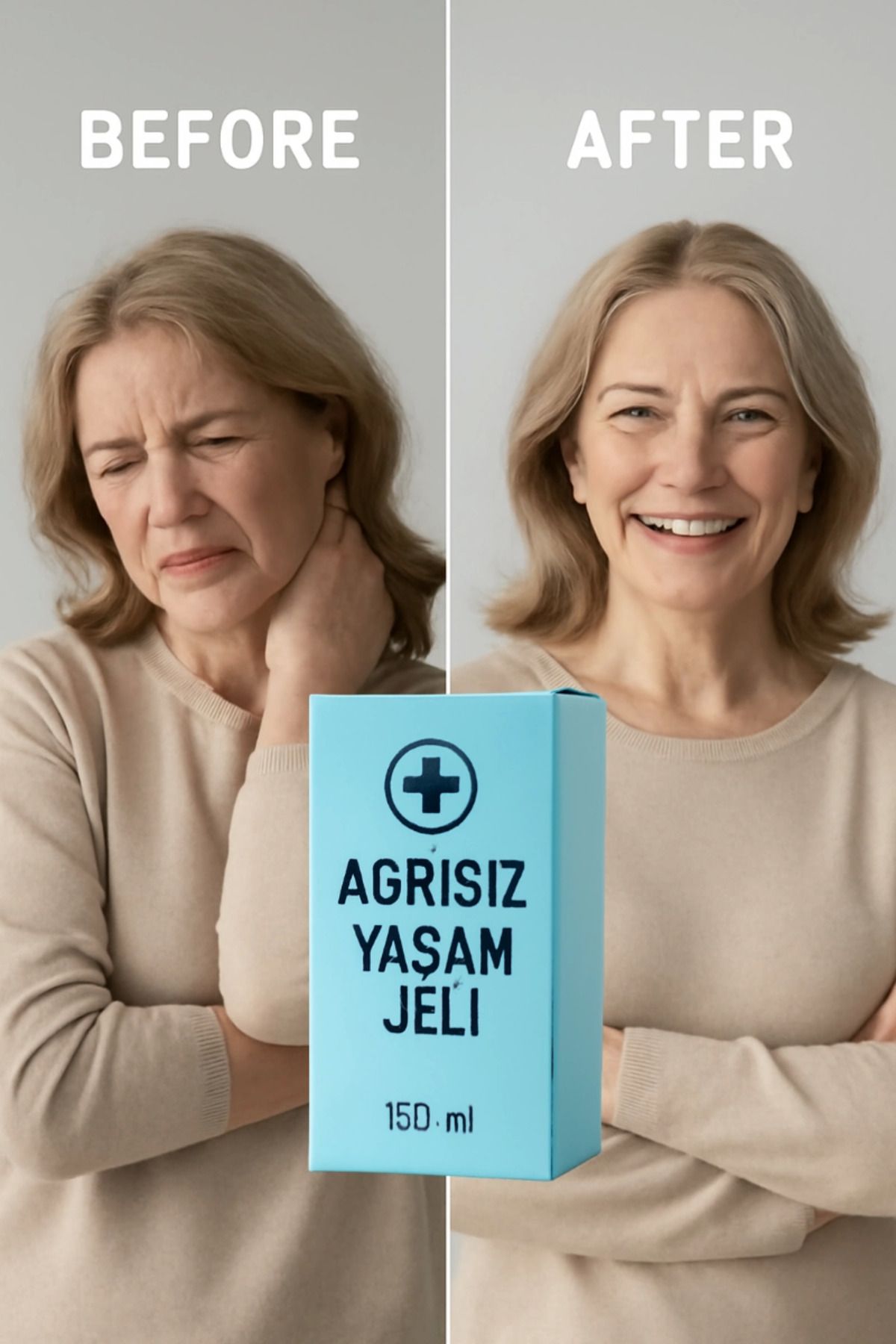 ÇAVDAR Ağrısız Yaşam Jeli Vücut Adale Iskelet Sızıları Için Bakım Masaj Jel 150 ml
