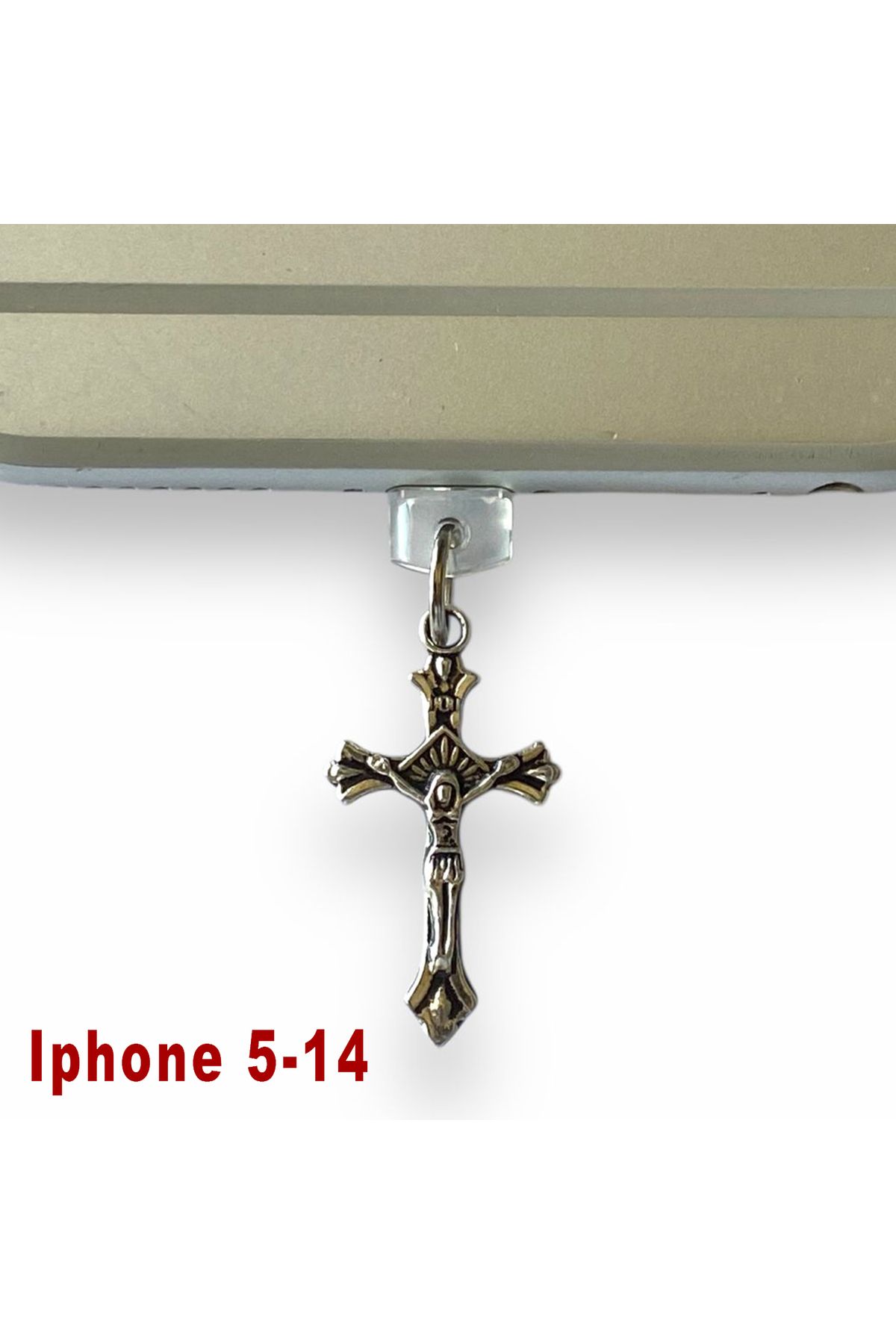 BK Design Iphone 5-14 uyumlu Çelik Takı Figürlü Telefon Şarj Portu Toz Tıpası Toz Tıkacı Charm IPGL4024