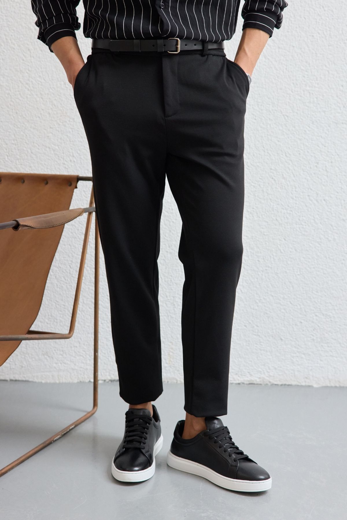 Livio Ferri Talon Erkek Şık Jogger Pantolon – Aşırı Esnek, Beli Gizli İpli