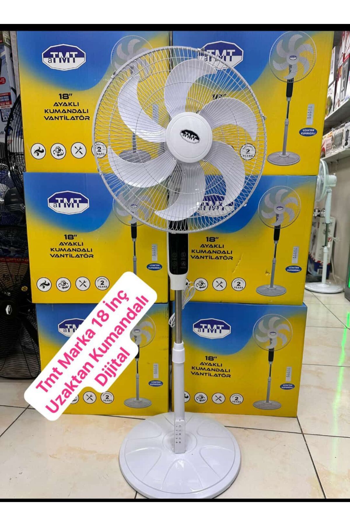 mercom vantilatör 18 inc uzaktan kumandalı dijital