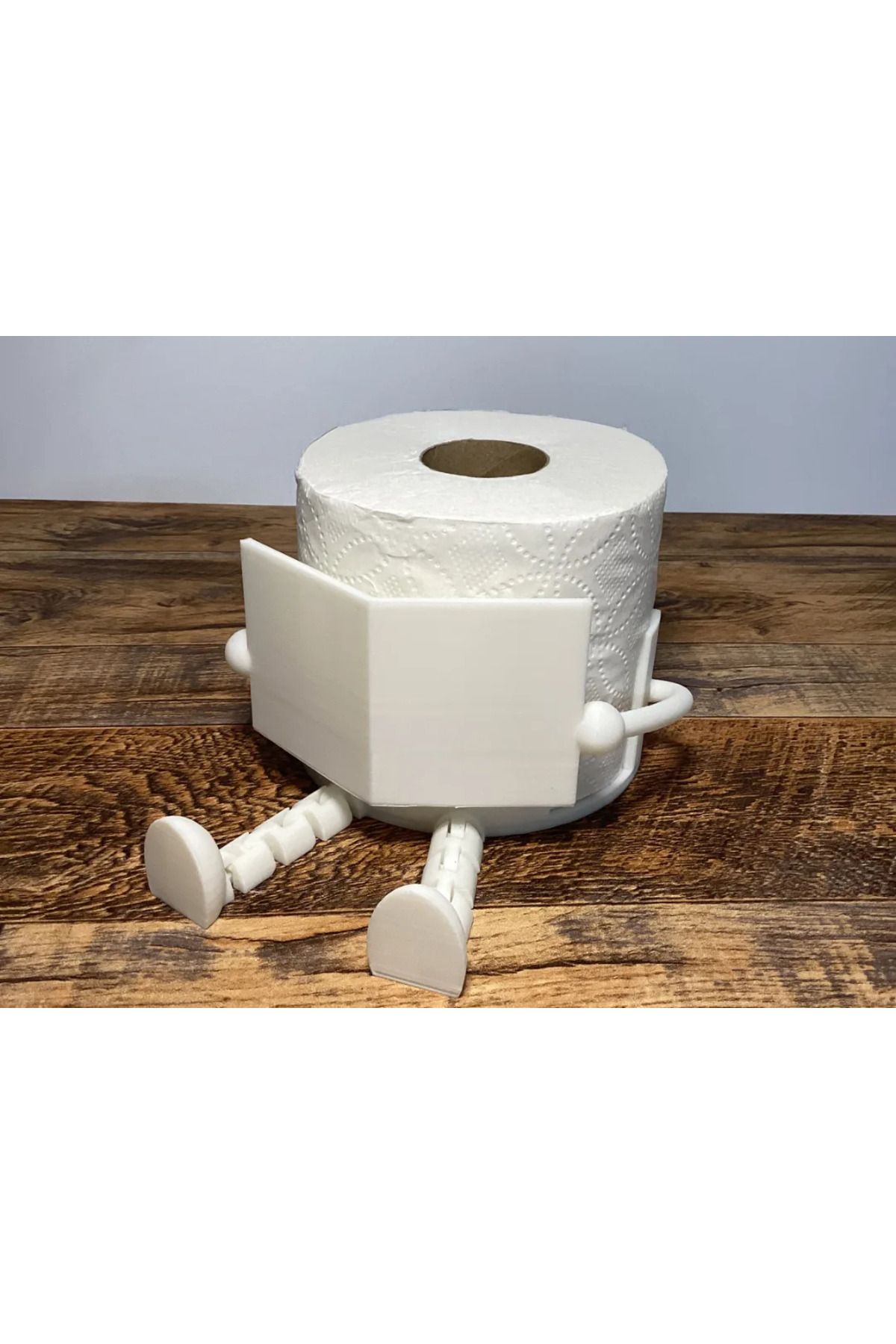 çakıralp3d 🚽 Dekoratif Tuvalet Kağıdı Tutucu - Kitap Okuyan Sevimli Figür Tasarım