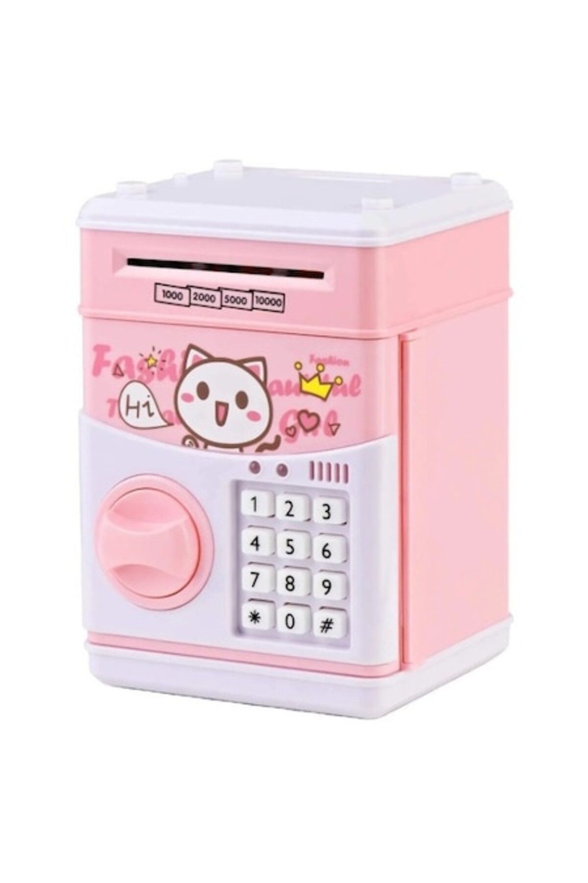 Rovitech-Pusculita interactiva cu functie cod PIN tip seif, model Hello Kitty, 15x15x21 cm, roz 1