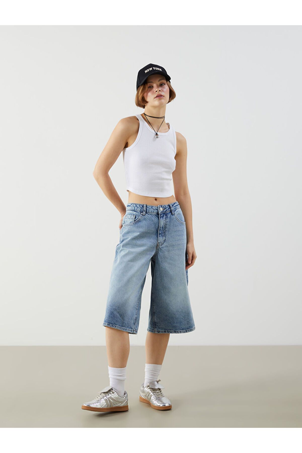 LC Waikiki Bermuda Fit Kadın Jean Şort