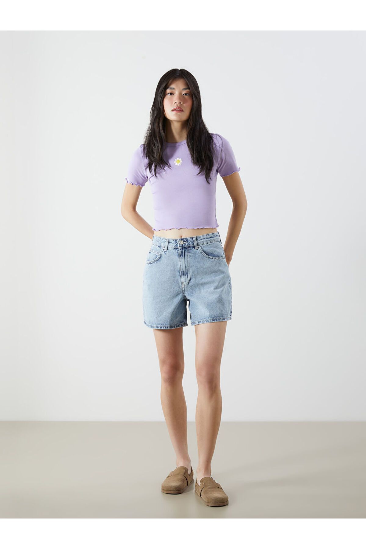 LC Waikiki Standart Fit Kadın Jean Şort