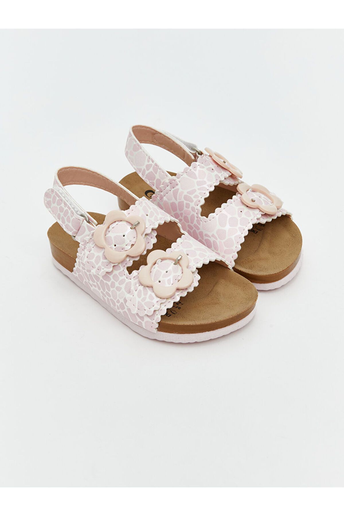 LC Waikiki LCW STEPS Pembe Baskılı Çift Bantlı Kız Bebek Sandalet