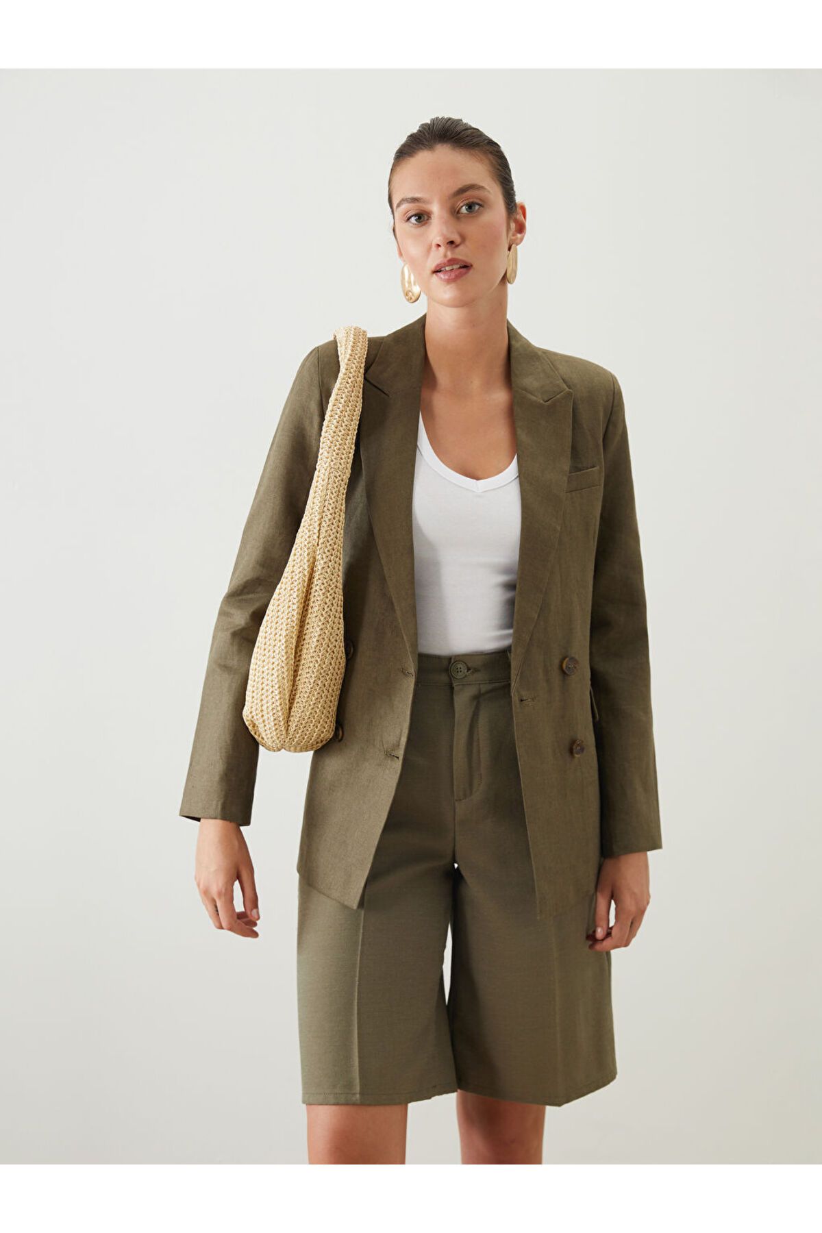 LC Waikiki Keten Kadın Blazer Ceket