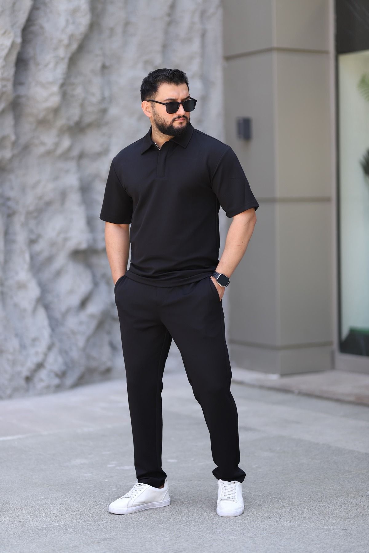 cto your style Erkek Polo yaka tişört rahat kesim fermuar çıt çıtlı detaylı alt üst takım