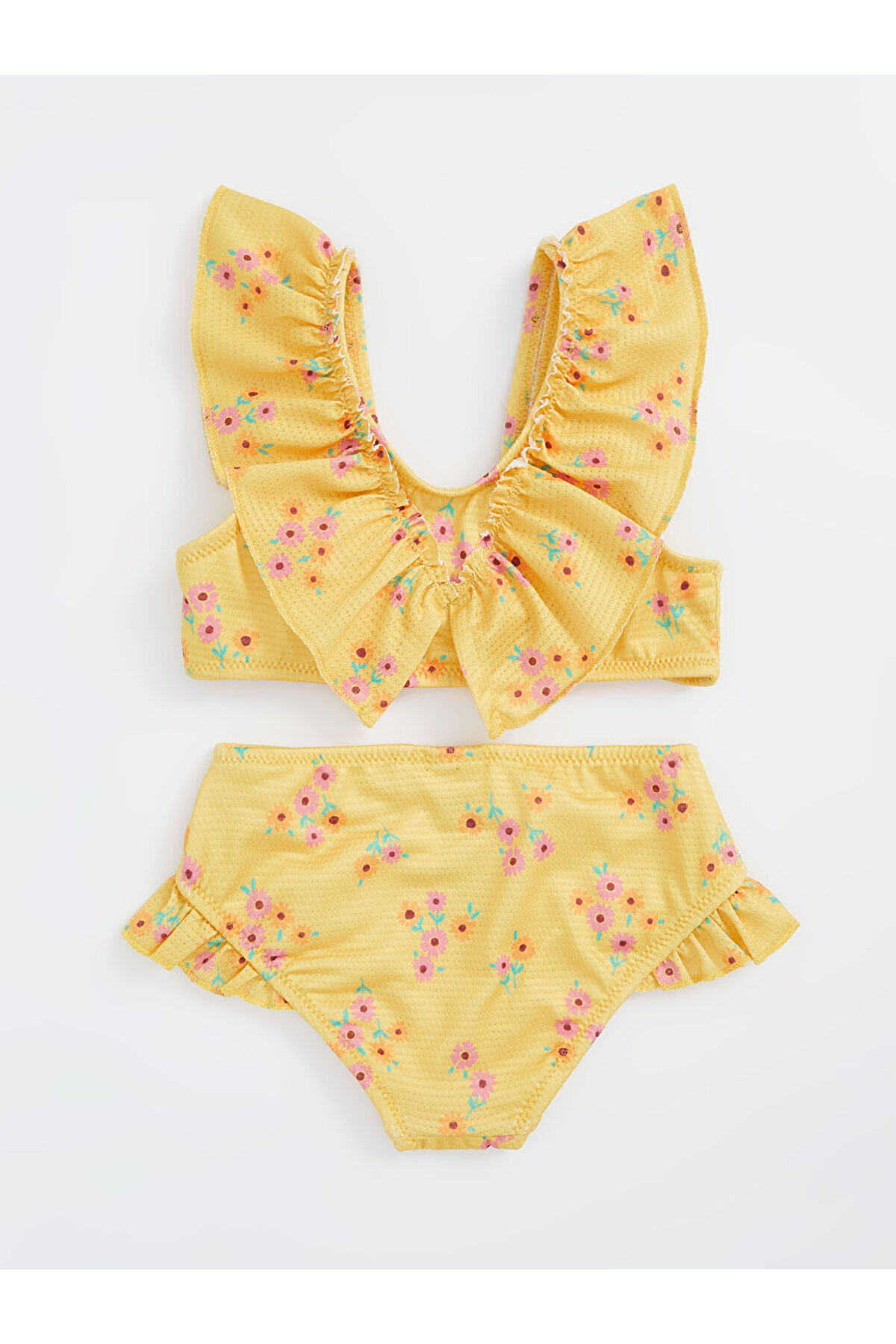 LC Waikiki Sarı Çiçekli Kız Bebek Bikini Takımı fotoğrafı 2 (önizleme)