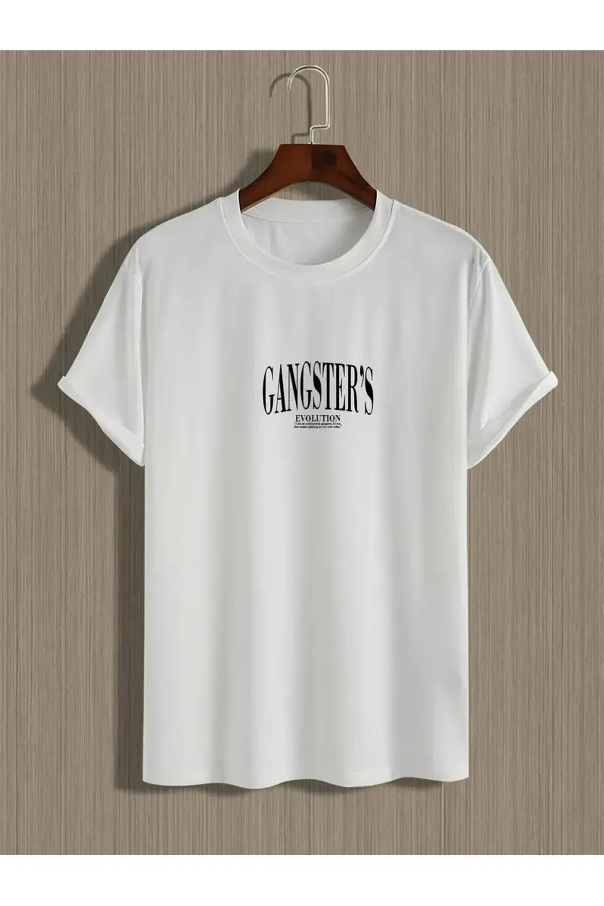 Koklonmoda Unisex Gangster Baskılı Oversize T-Shirt