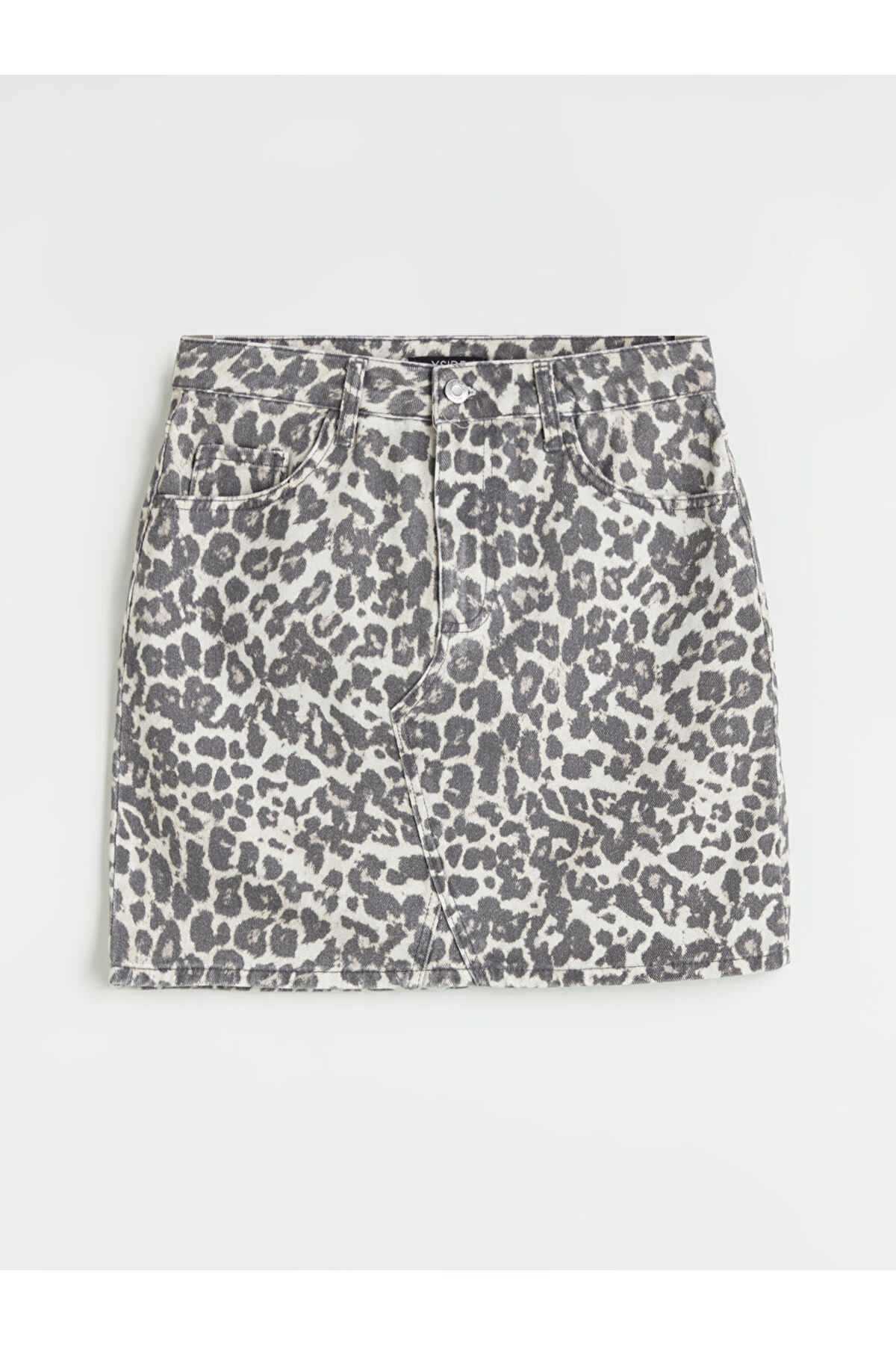 LC Waikiki-Tight Fit Leopard Patterned Mini Jean Skirt 5