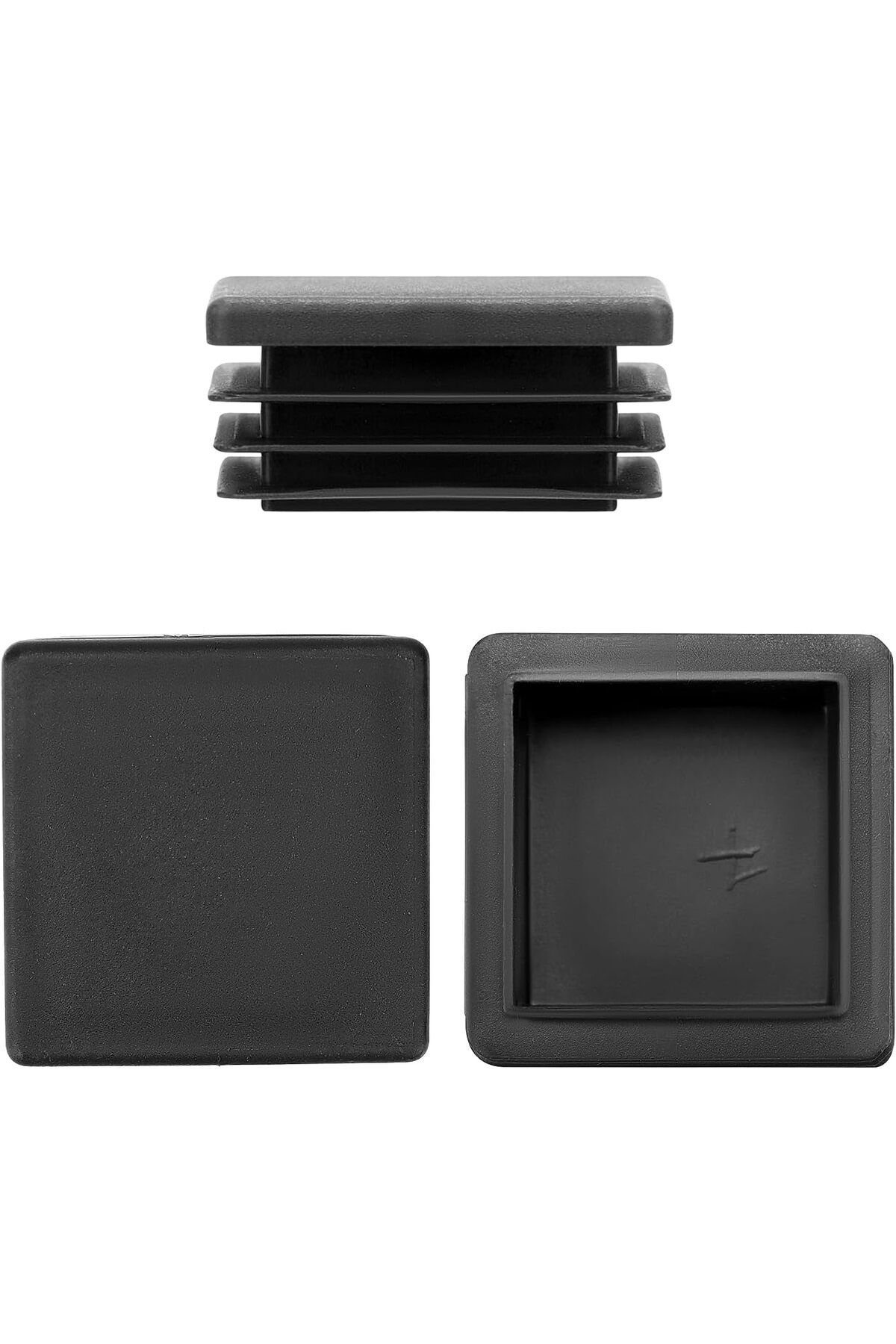 GENERAL-QWORK 20 PCS 40 x 40 mm Black Plastic Square Plugs for Square Tube, Anti-Scratch, Rectangular End Pl 5