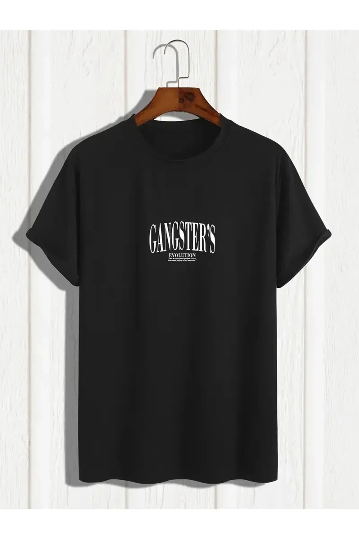 Koklonmoda Unisex Gangster Baskılı Oversize T-Shirt