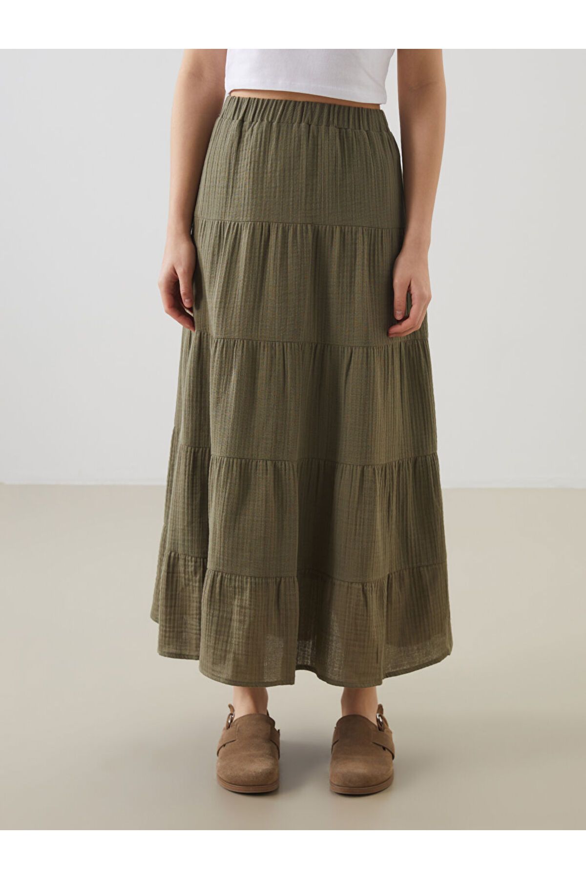 LC Waikiki-Folded Skirt with Elastic Waist 2