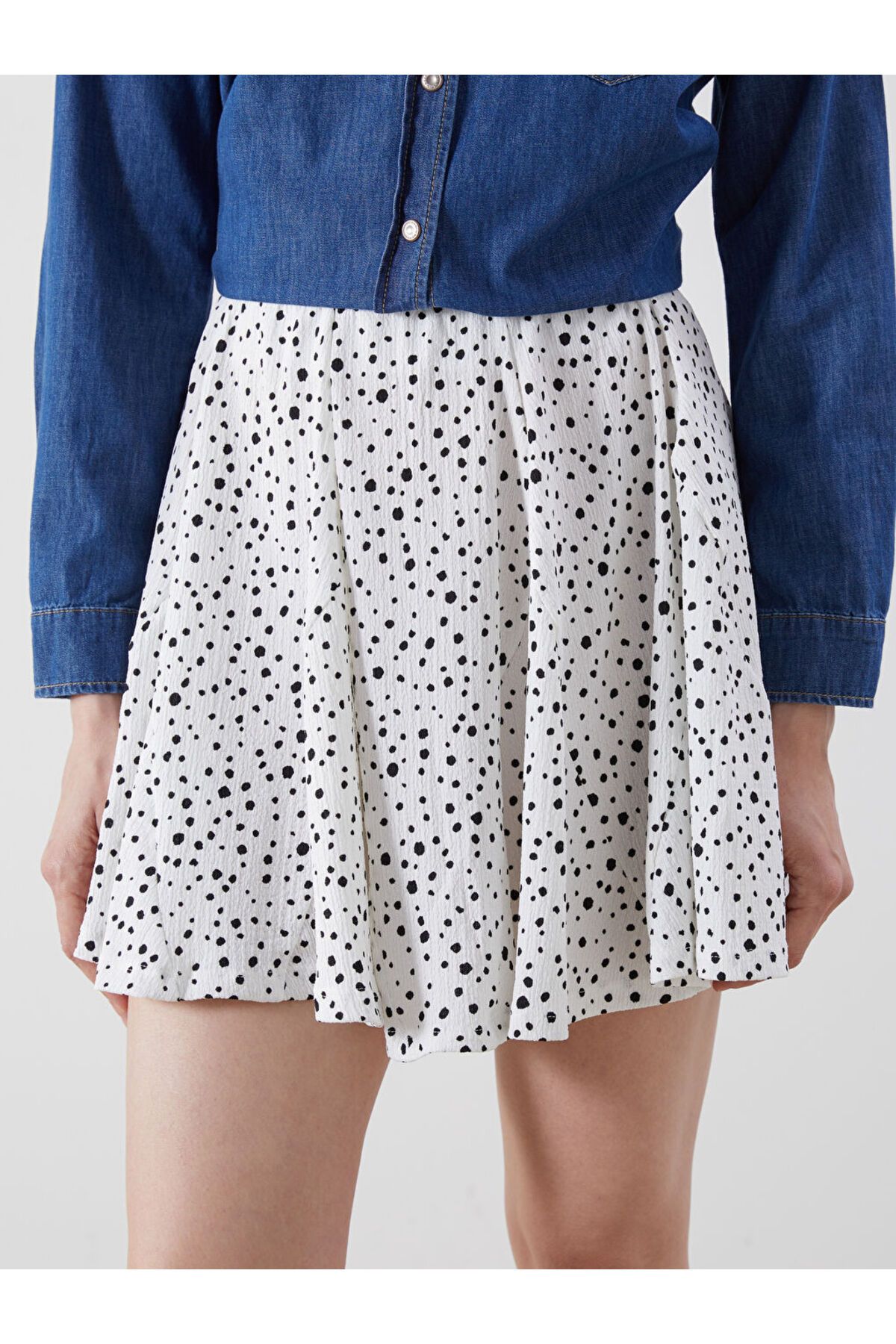 LC Waikiki-Patterned Mini Skirt with Elastic Waist 3