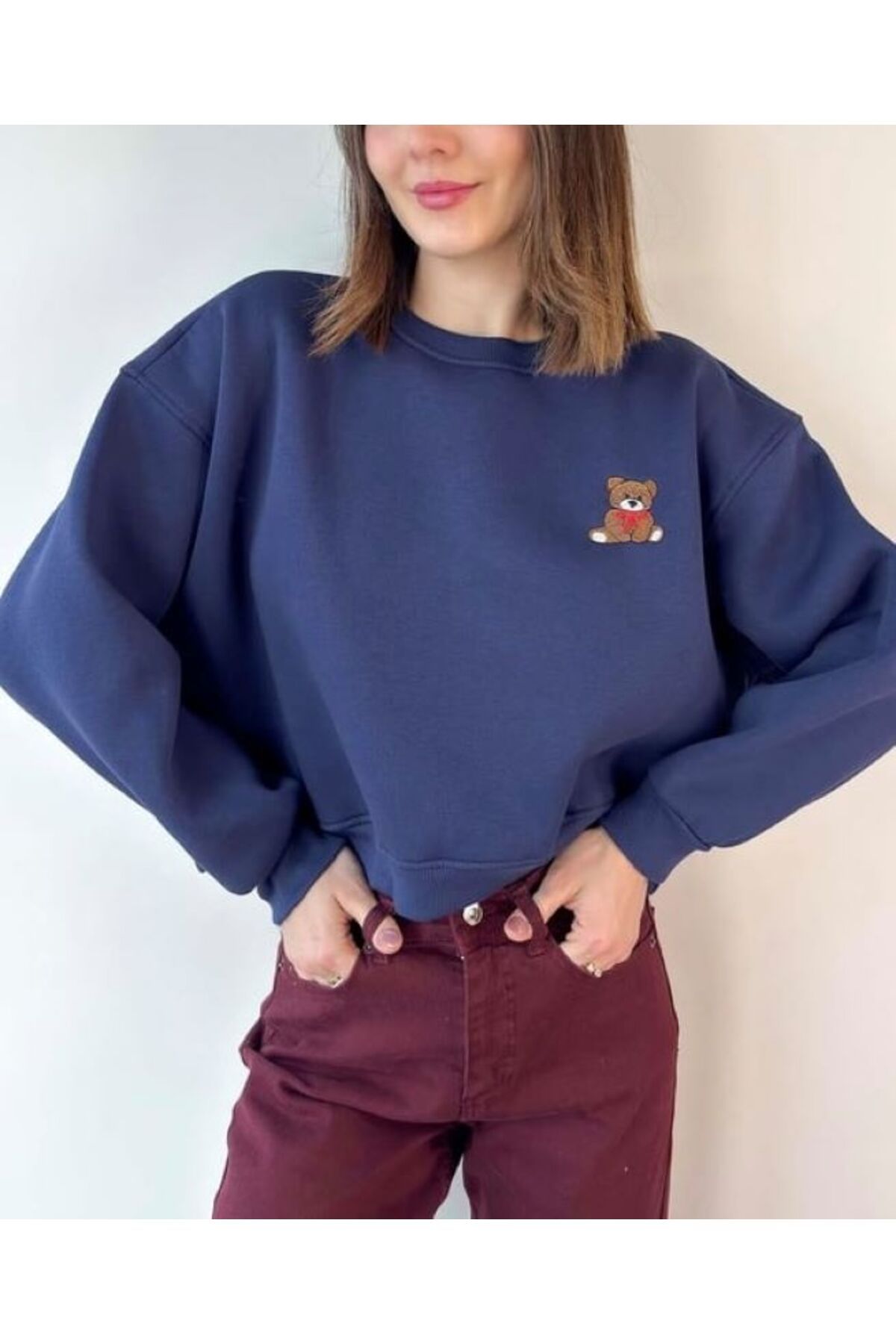 boutich KADIN TEDDY İŞLEMELİ SWEATSHİRT