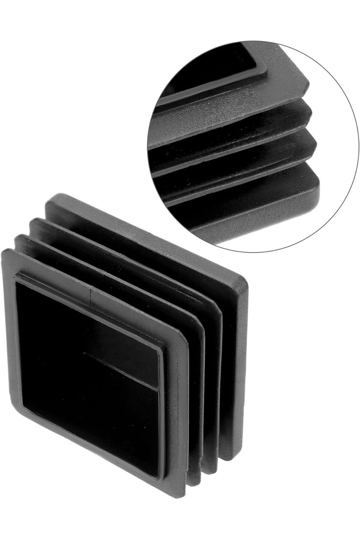 GENERAL-QWORK 20 PCS 40 x 40 mm Black Plastic Square Plugs for Square Tube, Anti-Scratch, Rectangular End Pl 9