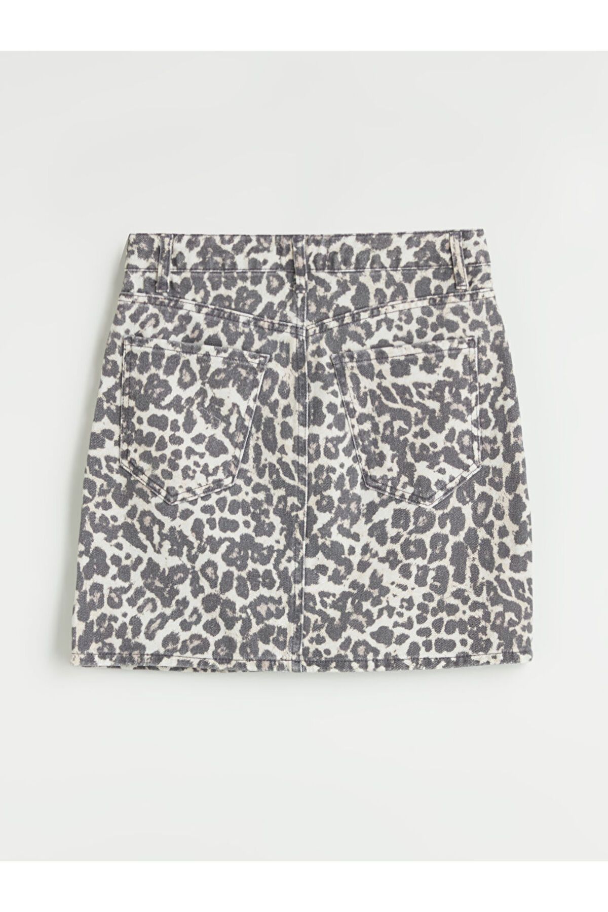 LC Waikiki-Tight Fit Leopard Patterned Mini Jean Skirt 6