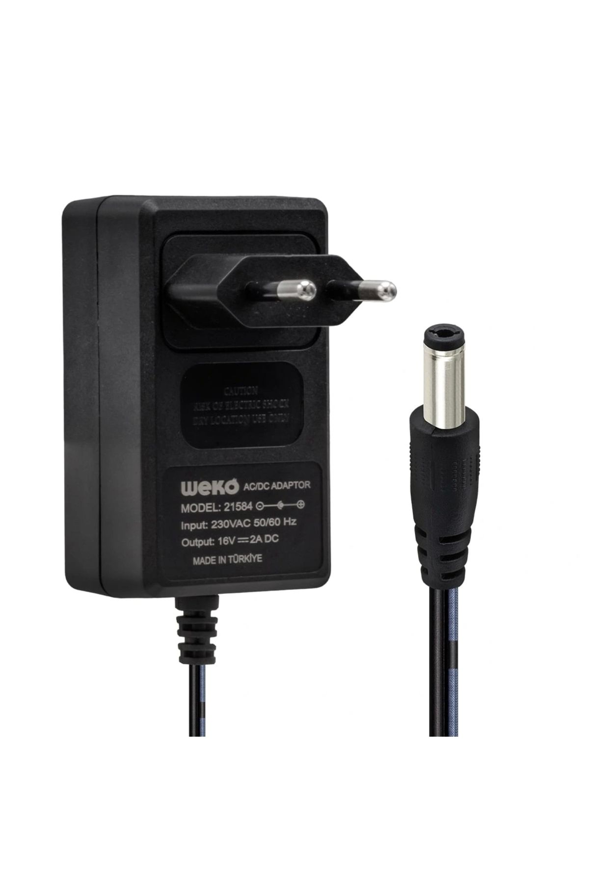ALFA AKSESUAR 03 16 Volt - 2 Amper 5.5*2.5 Uçlu Yerli Üretim Power Jacklı Santral Adaptörü