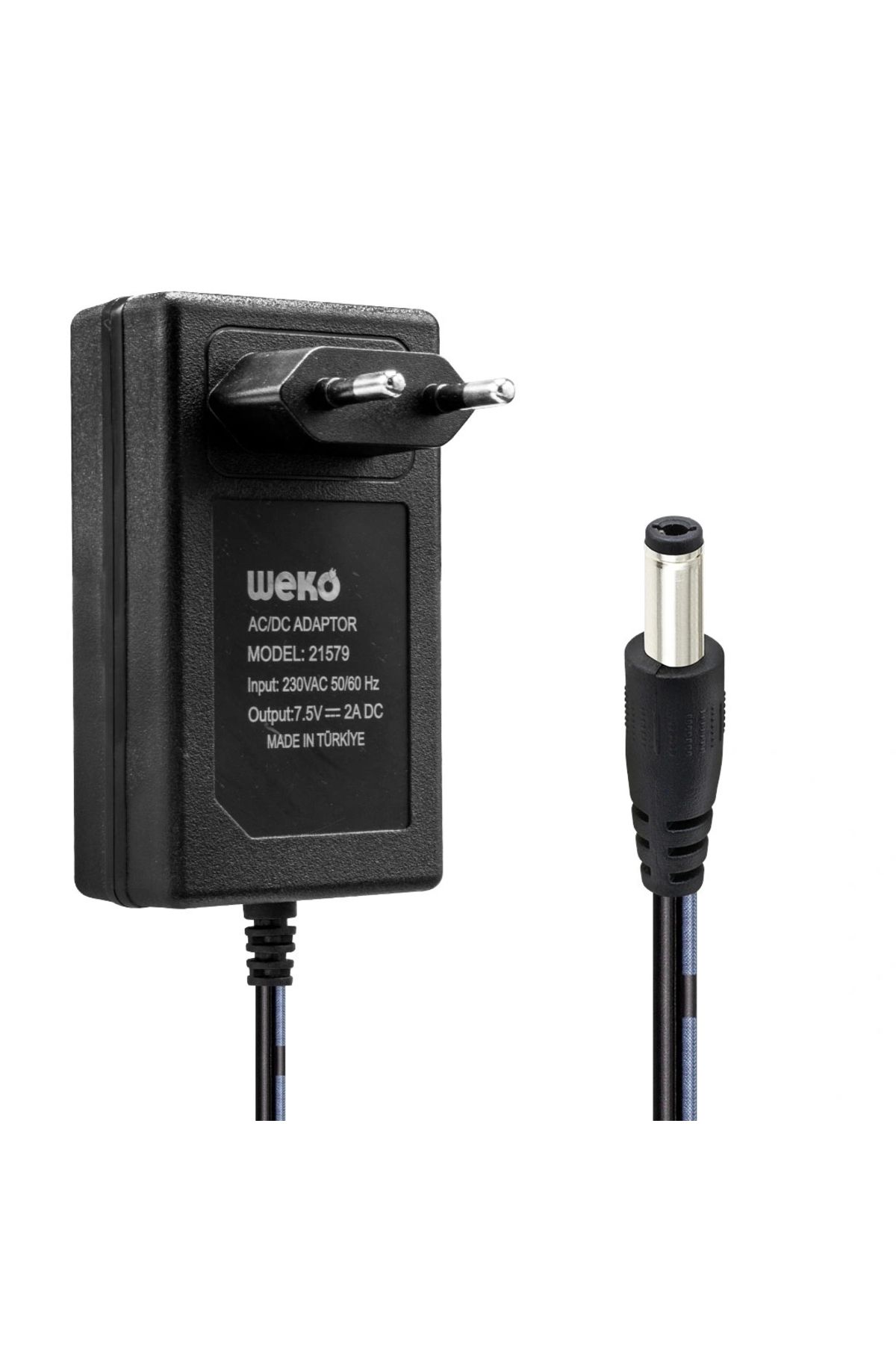 ALFA AKSESUAR 03 7.5 Volt - 2 Amper 5.5*2.5 Uçlu Yerli Üretim Priz Tipi Adaptör