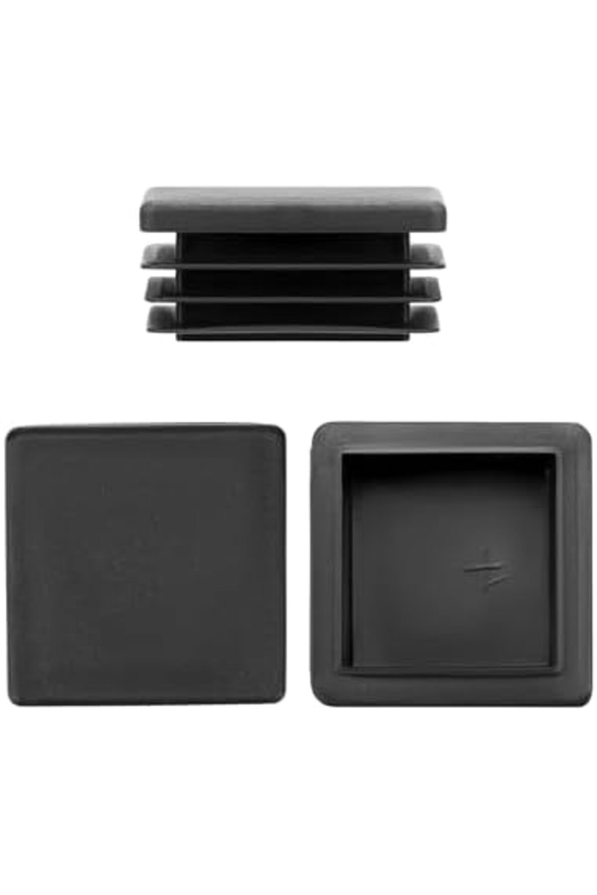 GENERAL-QWORK 20 PCS 40 x 40 mm Black Plastic Square Plugs for Square Tube, Anti-Scratch, Rectangular End Pl 6