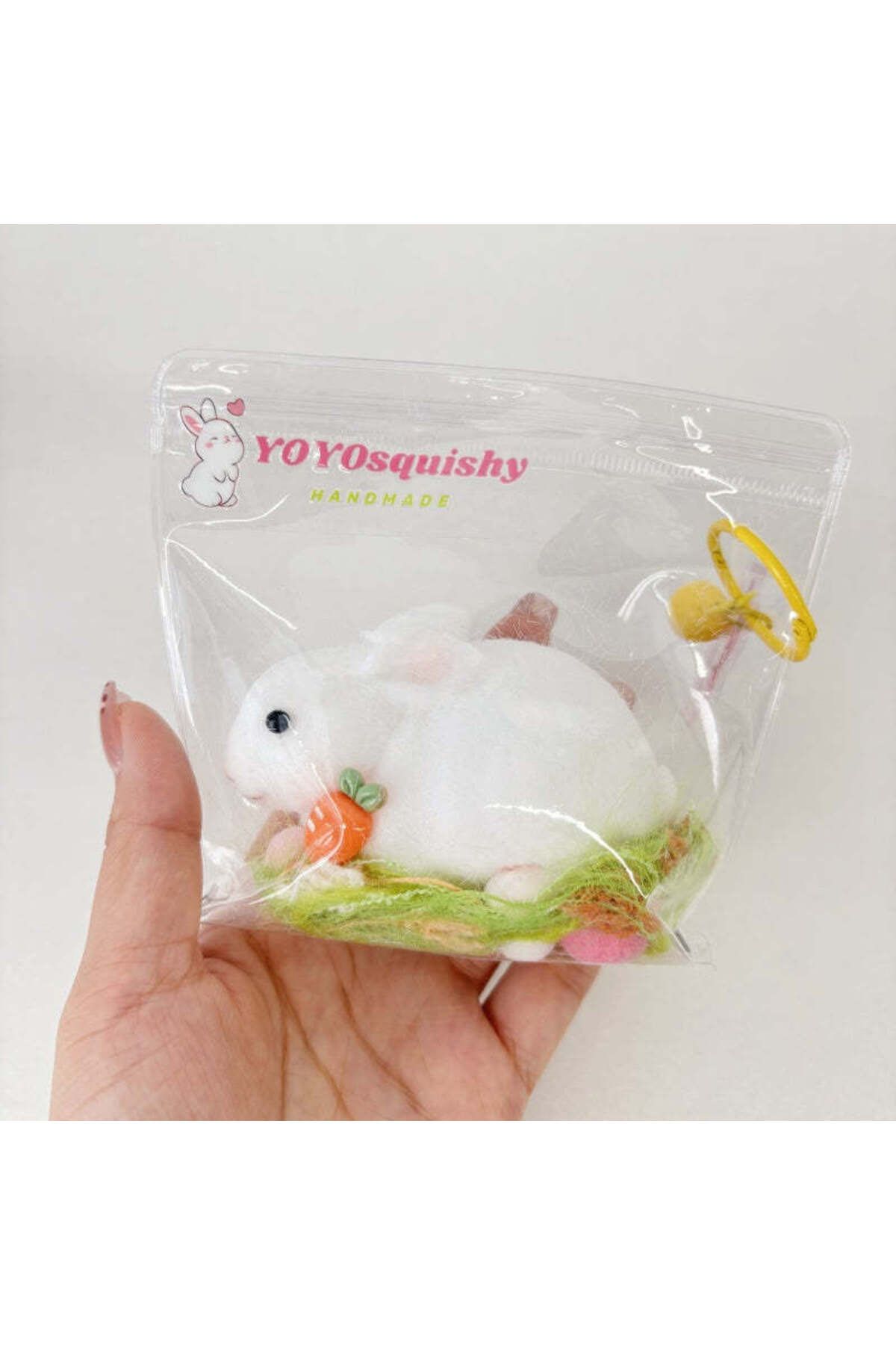 NB market Tavşan Sukuşi Yeni Model Tavşan Squishy Taba Sukuşi Stres Oyuncağı Elastik Tüylü Kedi Patisi