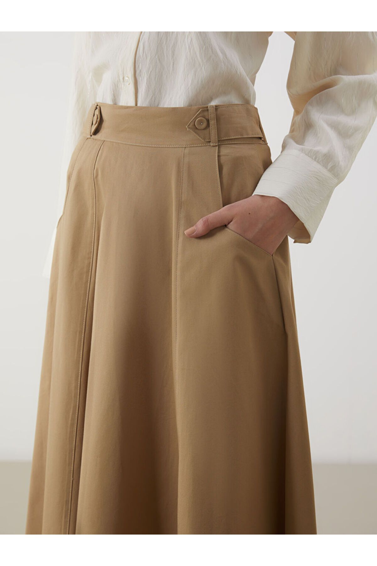LC Waikiki-Flared Skirt with Elastic Waist 3