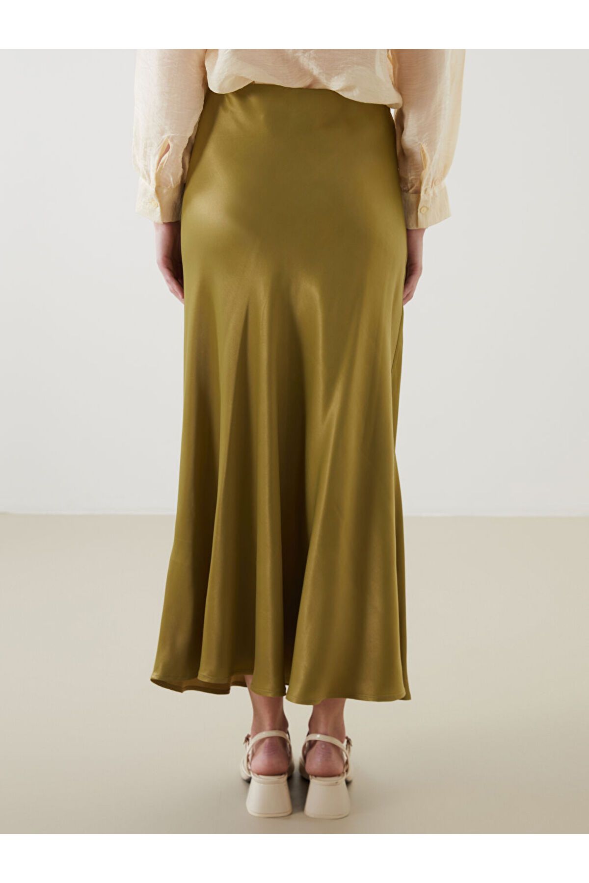 LC Waikiki-Satin Skirt with Elastic Waist 4