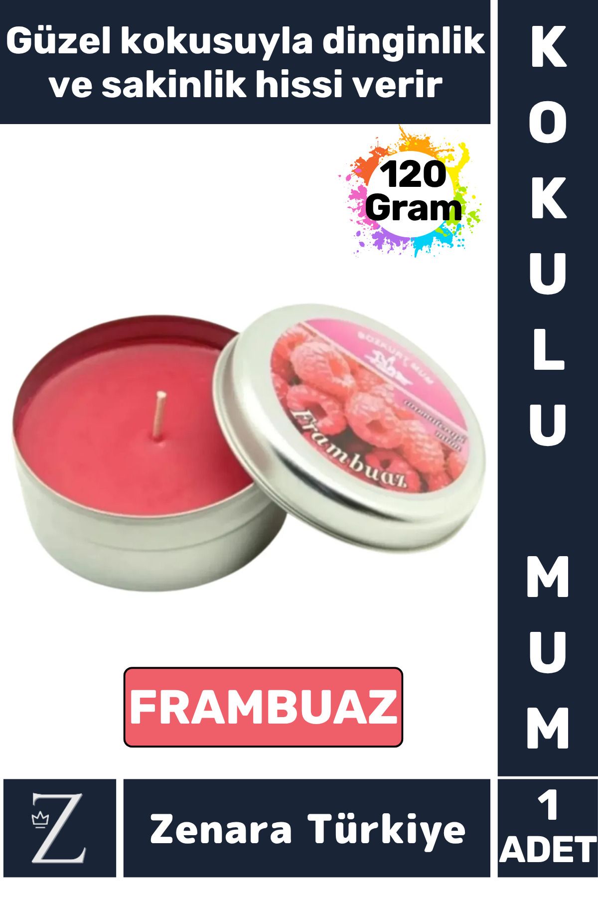 Zenara Özel Metal Kutu Arınma Huzur Meditasyon Yoga Esans Sakinlik Veren Dekoratif Oda Kokusu Mum 120 Gram