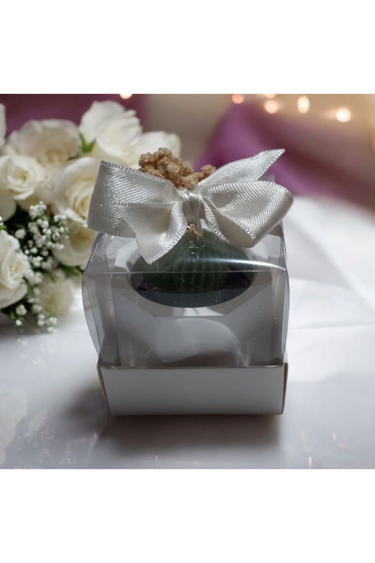 ddecco Nikah nişan söz hediyelik 10 ad. Kaktüs mum kutuda süslenmiş
