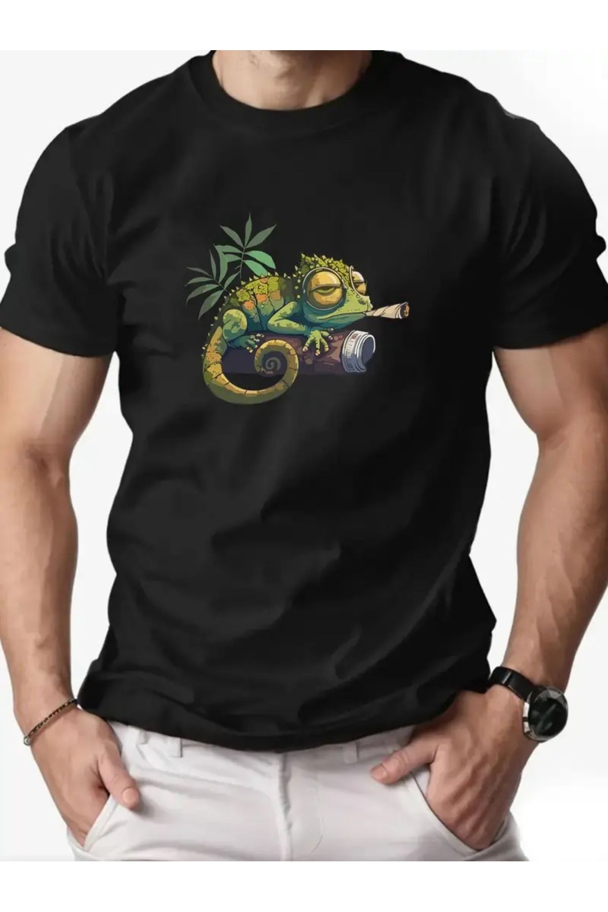 qubo sportswear & company qubo Unisex Oversize Baskılı Pamuklu Bisiklet Yaka Kısa Kollu SİYAH T-shirt