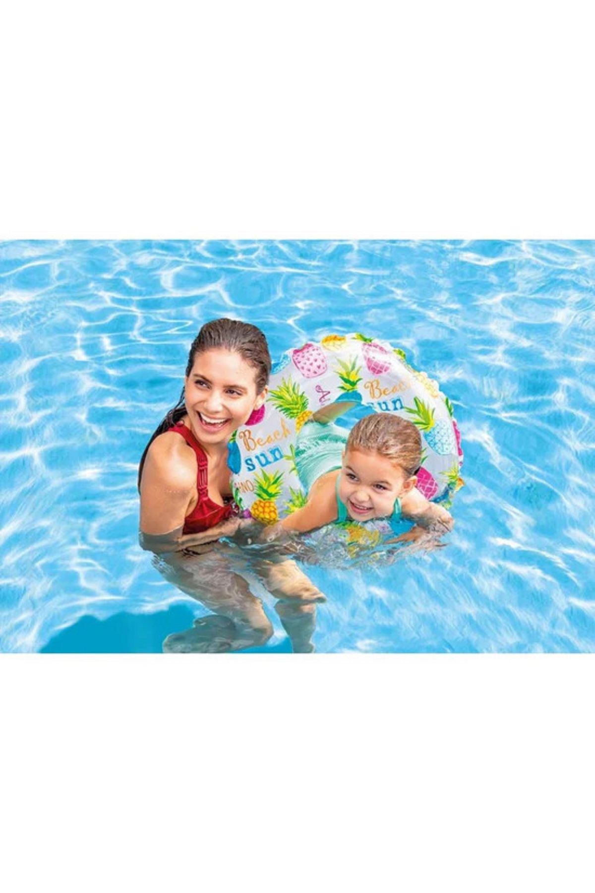Sea Home Intex Baskılı Simit Şişme Havuz ve Deniz Yüzme Simidi Çocuk Can Simidi 3-6 Yaş 51 cm M-59230