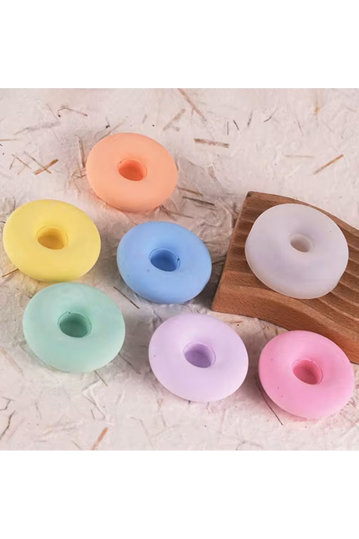 morlalem m 3 Boyutlu 2,8cm Mini Minyatür Donut Silikon Kalıp K-1428, Taş Tozu Sabun Alçı Mum Kalıbı