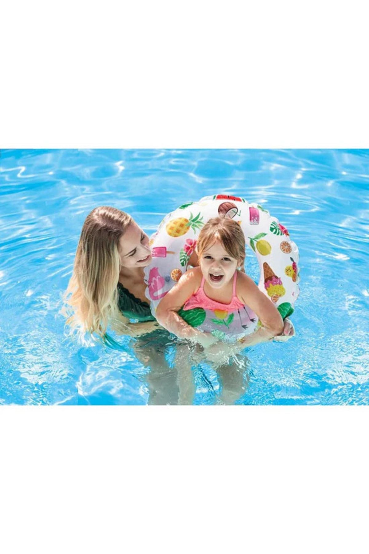 MAİN SHOP Intex Meyve Baskılı Simit 51 cm (3-6 Yaş) Şişme Havuz ve Deniz Yüzme Simidi Çocuk Can Simidi M-59230