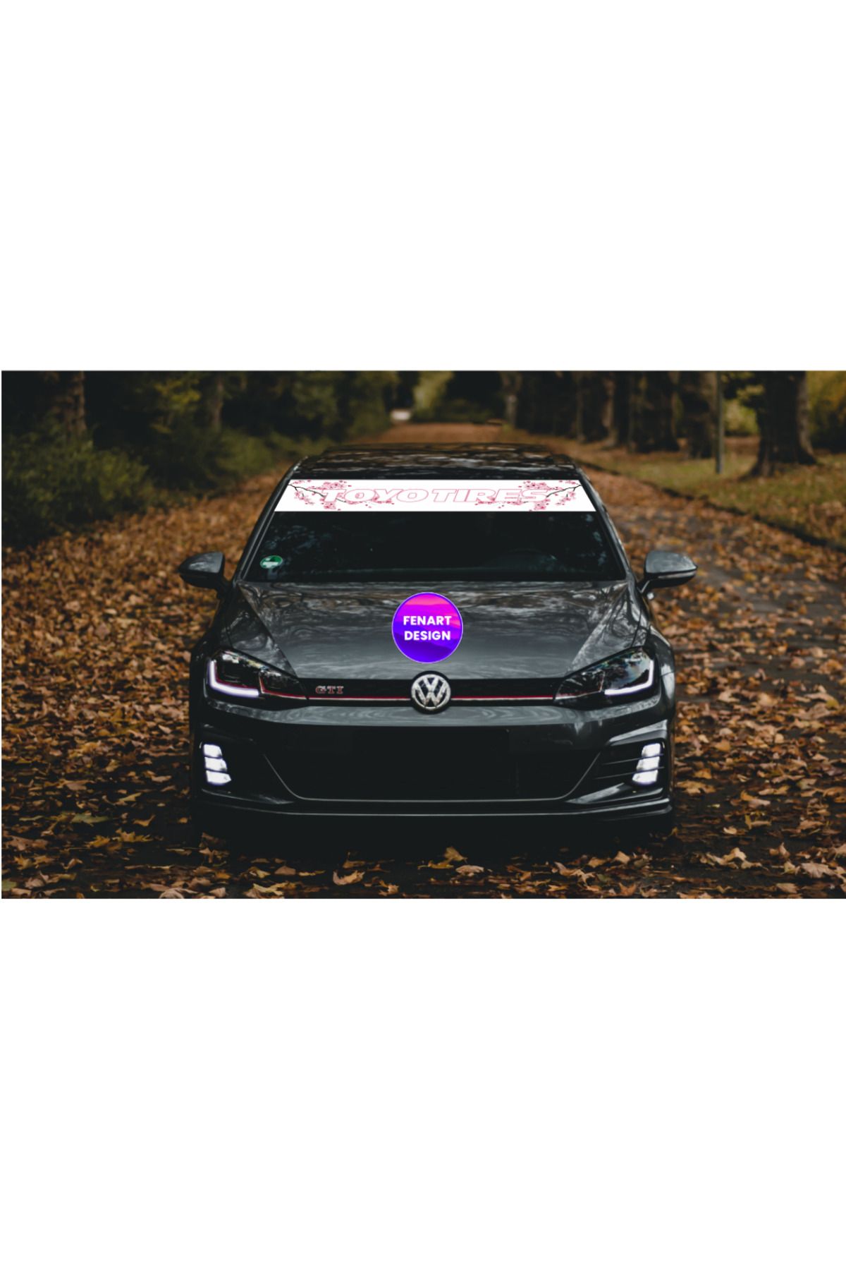 Nenya Toyo Tires Sakura Ön Cam Güneşlik Oto Sticker Yapıştırma (125x25cm)