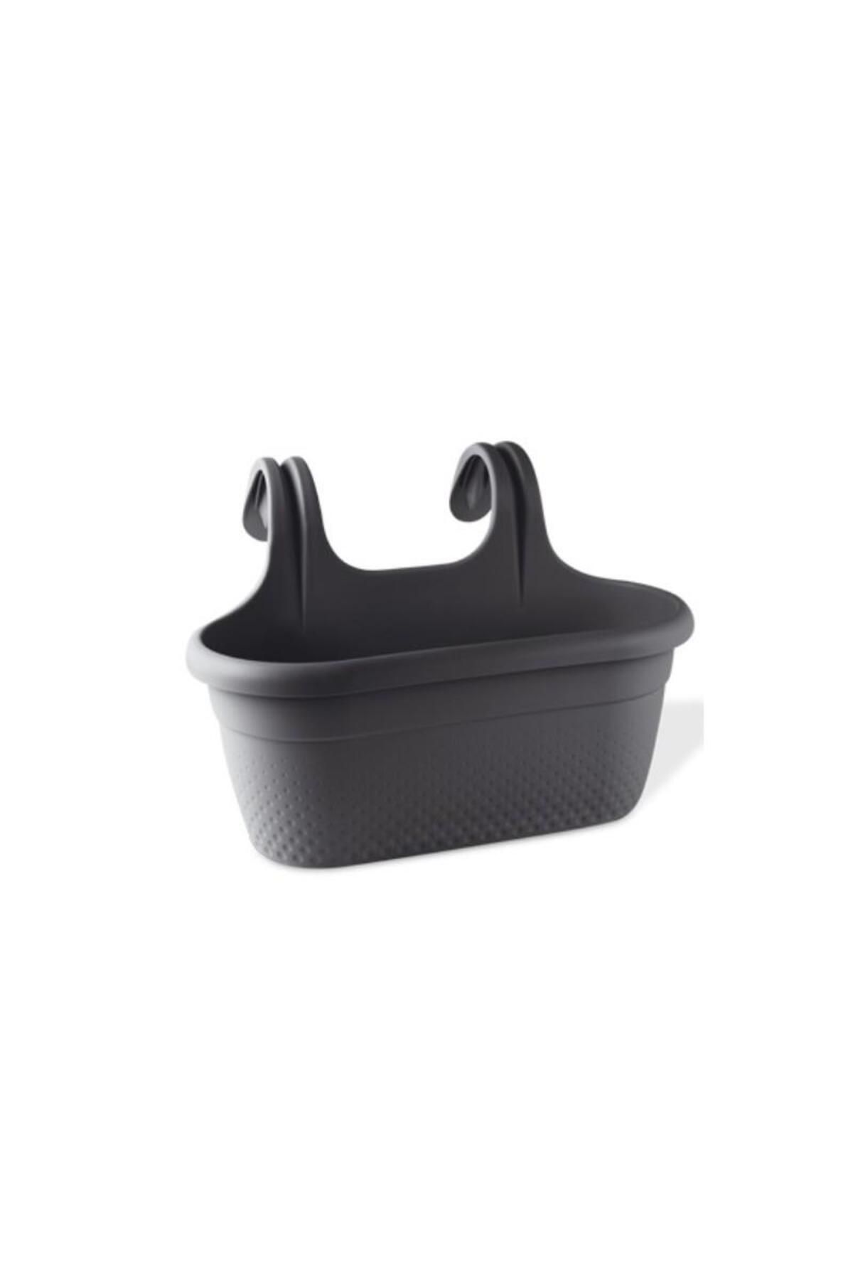 Omnipazar KRS-350 Dekoratif Plastik İnci Askılı Balkon Saksı 6.2 Litre