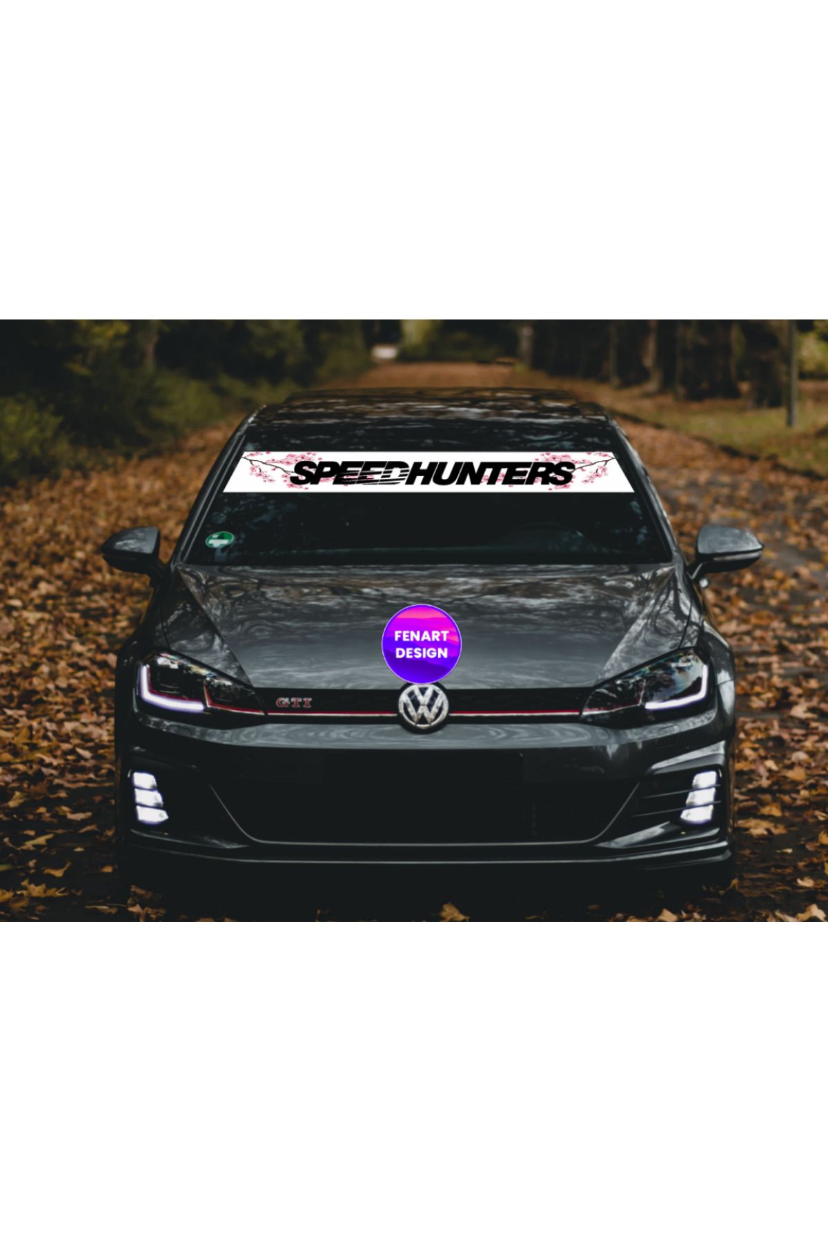 Nenya Speed Hunters Sakura Ön Cam Güneşlik Oto Sticker Yapıştırma (125x25cm)