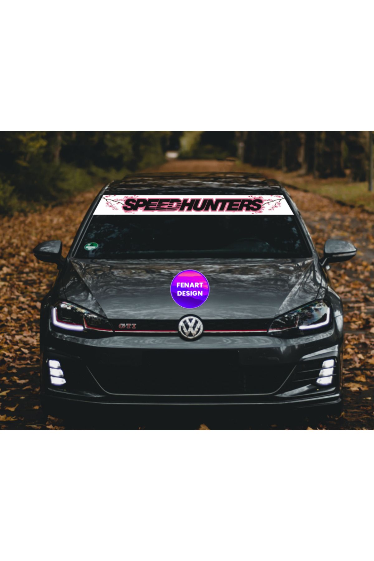 Nenya Speed Hunters Sakura Ön Cam Güneşlik Oto Sticker Yapıştırma (125x25cm)