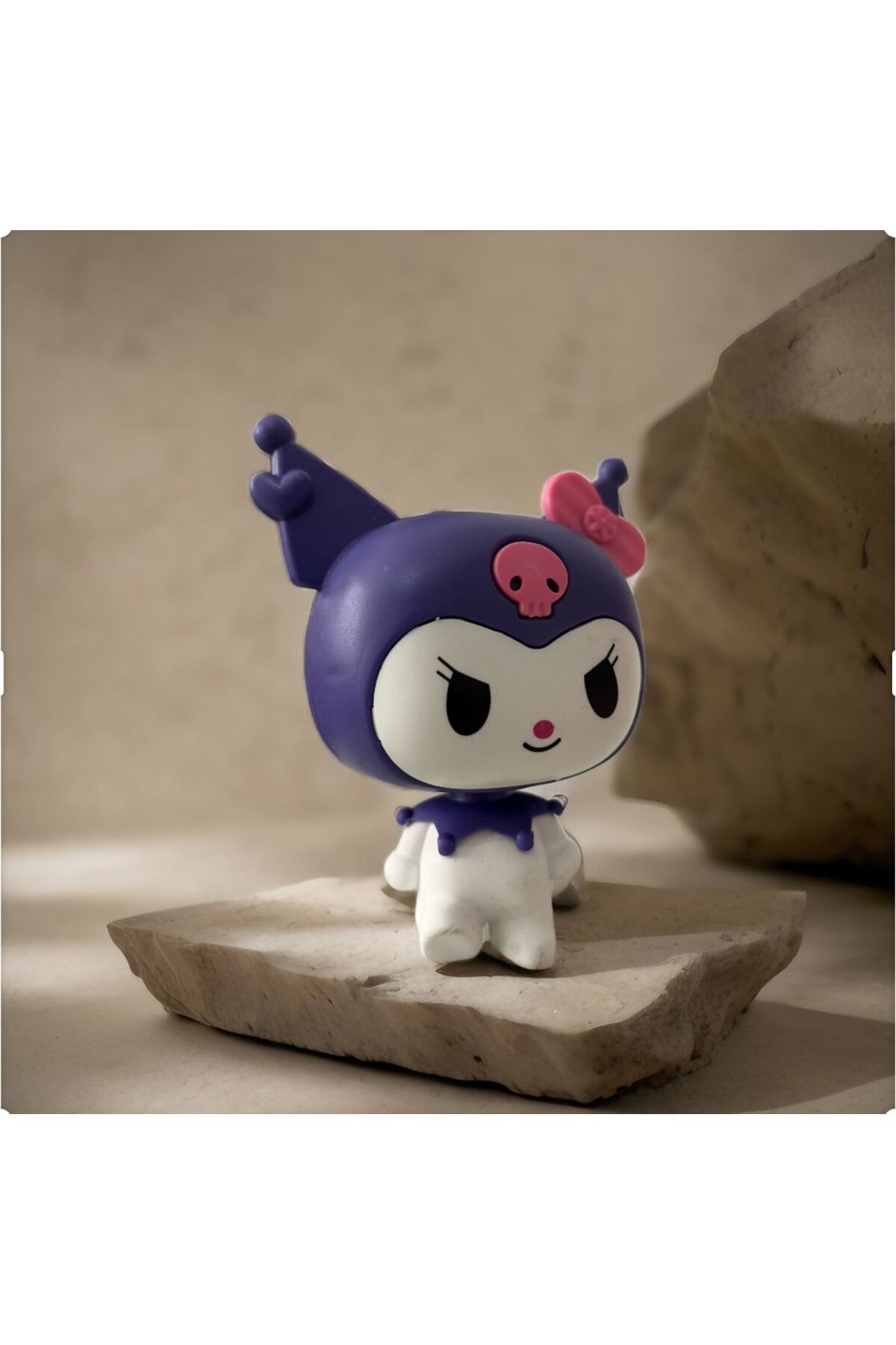 EMAON Kuromi Figür Oyuncak – Sanrio Lisanslı, 10 cm Oynar Başlı, Koleksiyonluk Kawaii Karakter