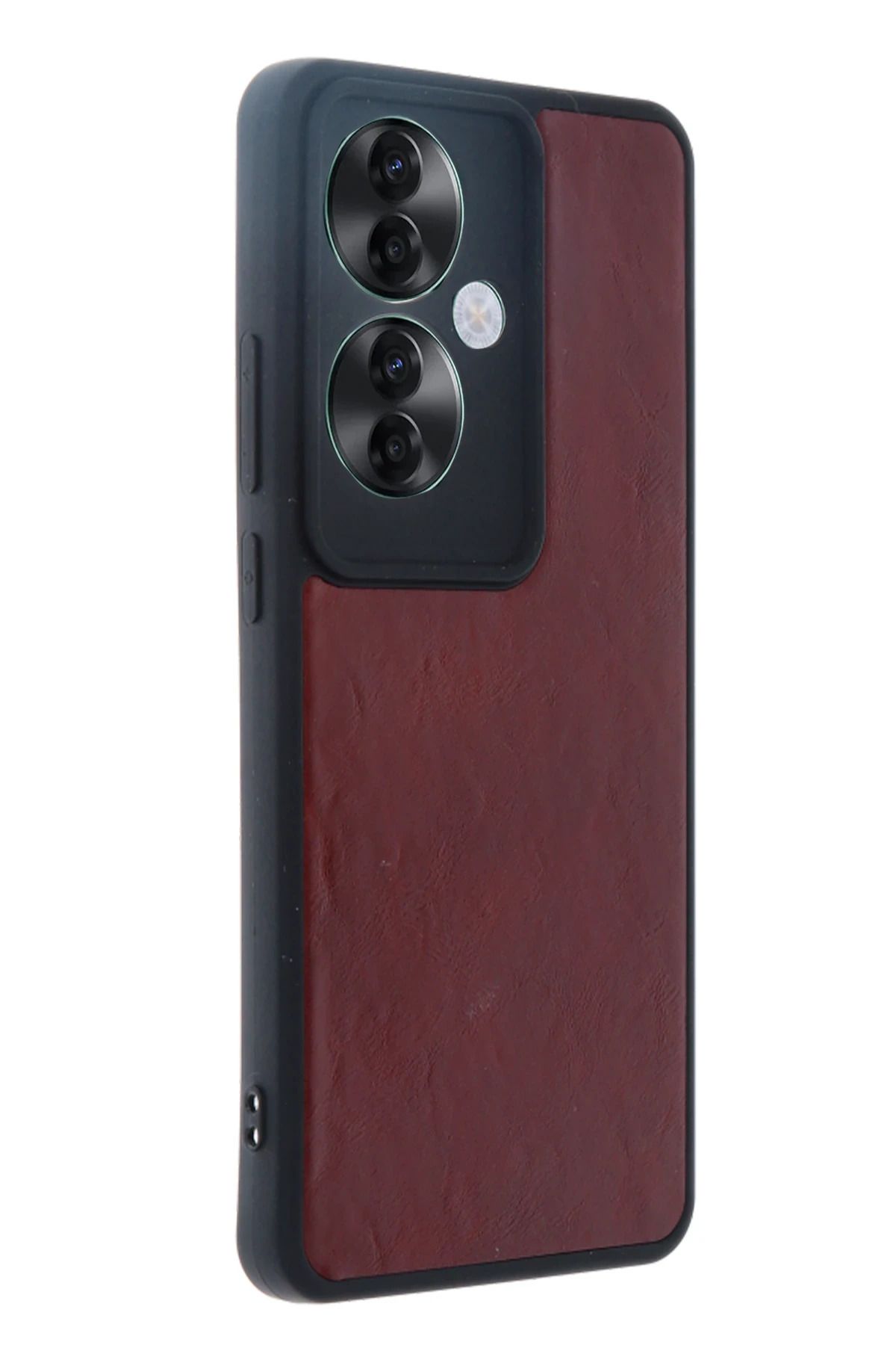 NewFace Reno 11F Kılıf Aras Deri Kapak - Bordo YNSMR