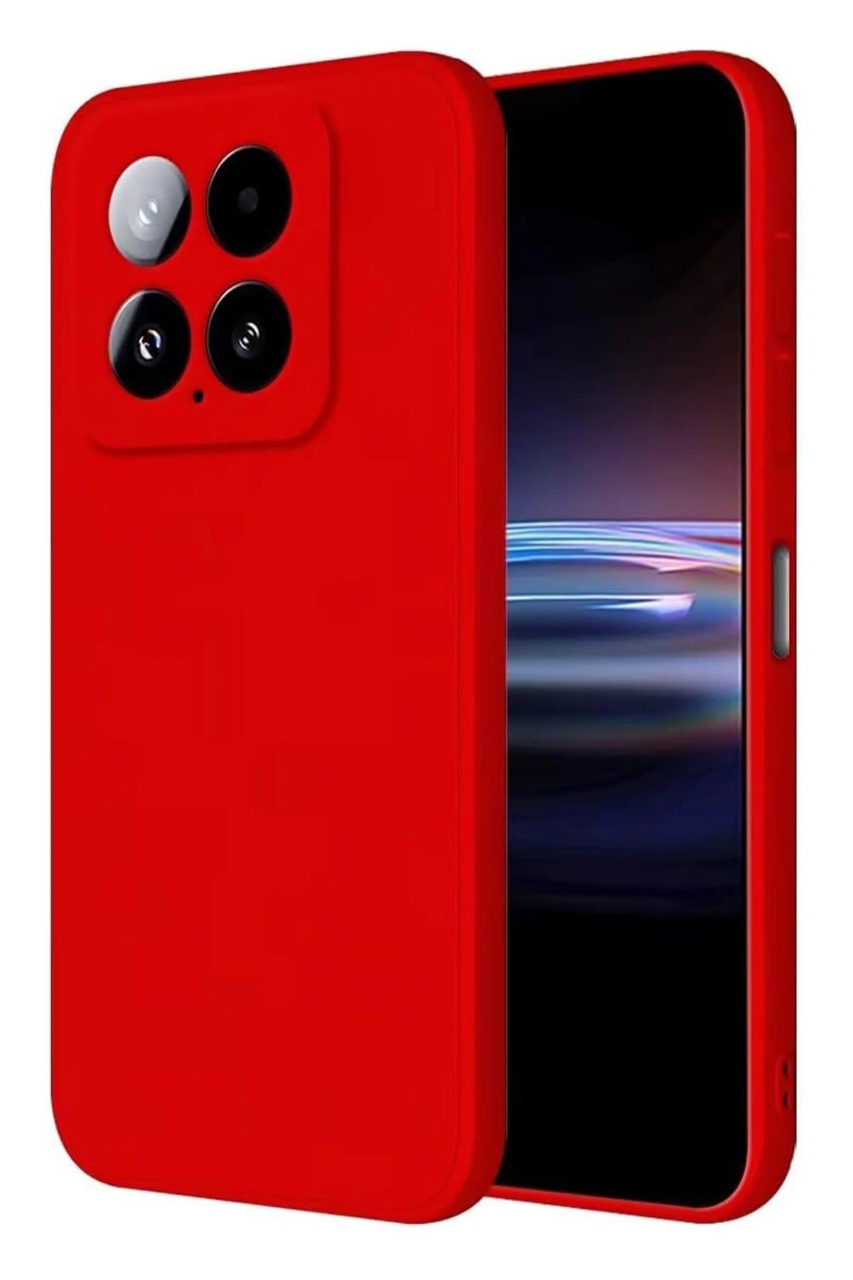 cepmoda Xiaomi 14T PRO Telefon Kılıfı - Lansman, iÇi Süet/Kadife, Soft v2 - KIRMIZI