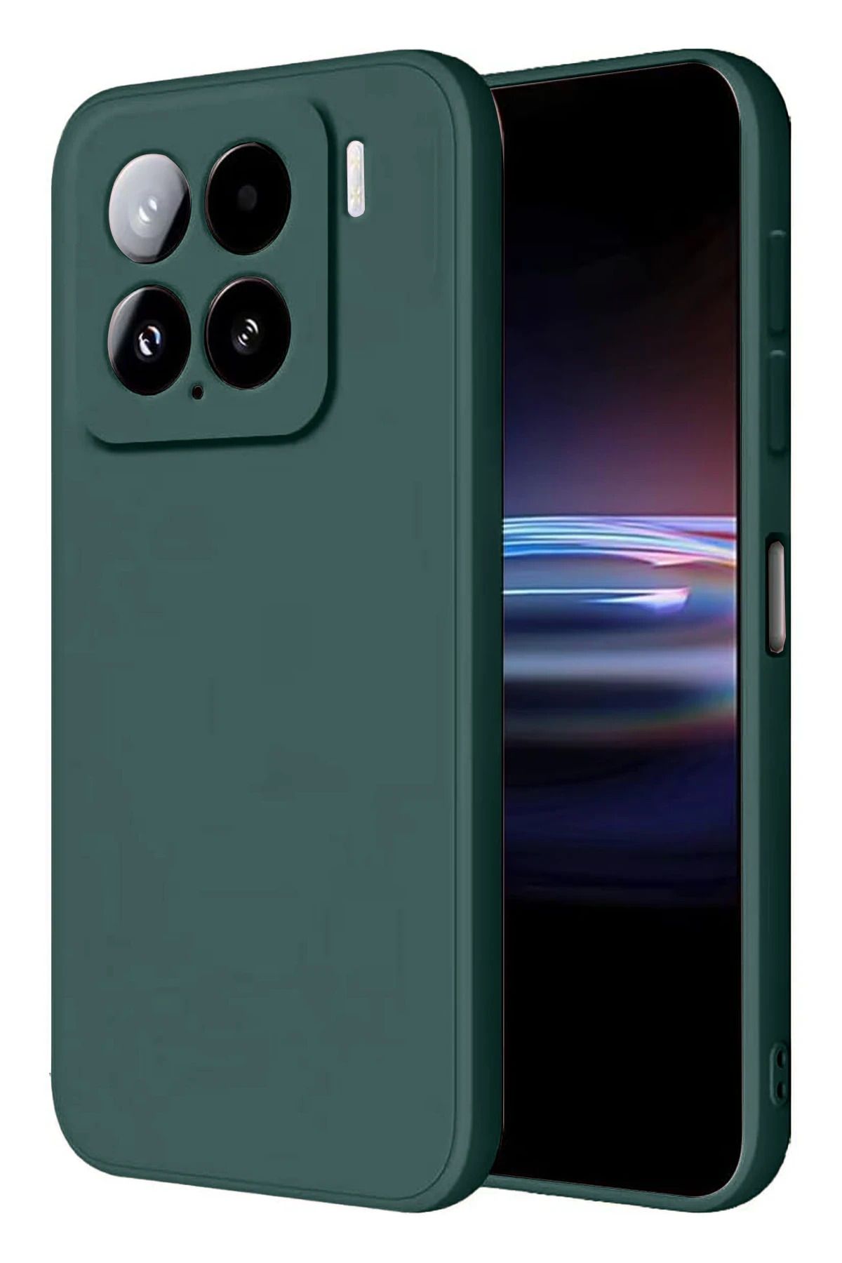 KılıfShop Xiaomi 15 Pro Kılıf Lansman İçi Kadife Silikon Yeşil