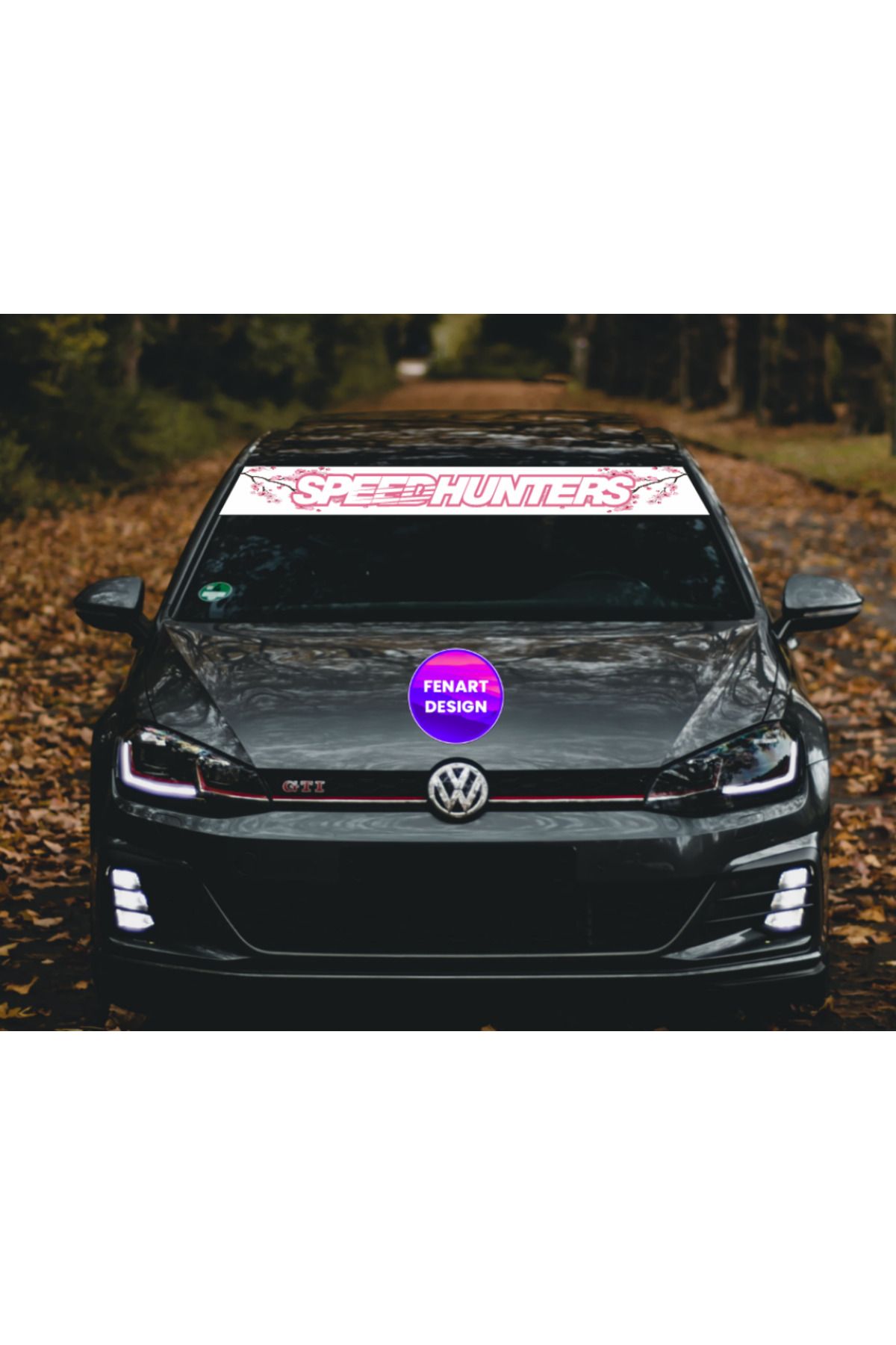 Nenya Speed Hunters Sakura Ön Cam Güneşlik Oto Sticker Yapıştırma (125x25cm)